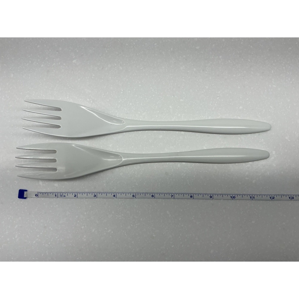 Lot of 2 Vintage Hutzler Kitchen Serving Forks White